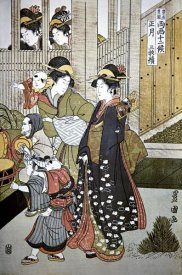 Utagawa Toyokuni - Customs of the Year: New Year's, Two Women