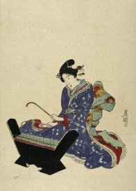 Utagawa Toyokuni - Mokkin - Wooden Xylophone