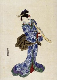 Utagawa Toyokuni - Shakuhachi
