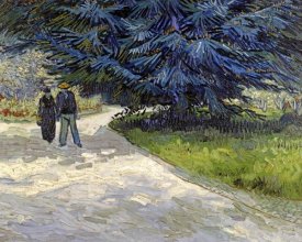 Vincent Van Gogh - Public Garden with Couple and Blue Fir Tree