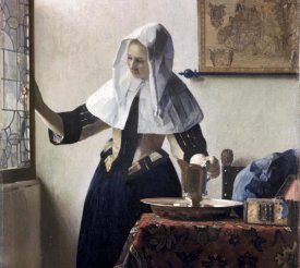 Johannes Vermeer - Woman with a Water Jug - Detail