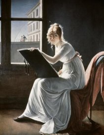 Marie Denise Villers - Young Woman Drawing 1801