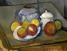 Paul Cezanne - Flawed Vase, Sugar Bowl and Apples