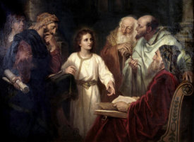 Heinrich Hofmann - Christ in the Temple at 12
