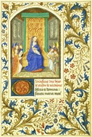 Simon Marmion - The Virgin Enthroned : Book of Hours (Detail)