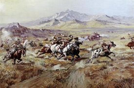 Charles M. Russell - Stagecoach Attack