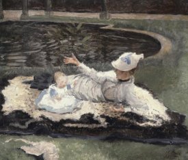 James Tissot - Mrs. Newton with a Child by a Pool