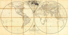 Aaron Arrowsmith - Map of the World, Researches of Capt. James Cook, 1808