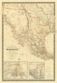 Adrien-Hubert Brué - Nouvelle Carte du Mexique, du Texas, 1840