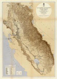 California Irrigation Commission - Map of The San Joaquin, Sacramento and Tulare Valleys, 1873