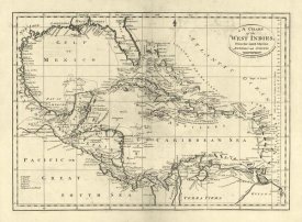 Mathew Carey - Chart of the West Indies, 1795