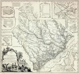 James Cook - A Map of the Province of South Carolina, 1773