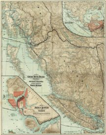 Grand Trunk Pacific Railway - Map of The Grand Trunk Pacific Railway In British Columbia, 1910
