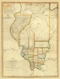 John Melish - Map of Illinois, 1820