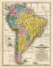 Samuel Augustus Mitchell - Map of South America, 1839