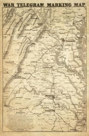 L. Prang - War Telegram Marking Map, 1862