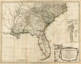 Robert Sayer - A General Map of the Southern British Colonies, in America, 1776