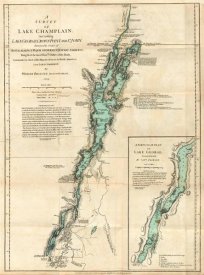 Robert Sayer - A Survey of Lake Champlain, including Lake George, Crown Point and St. John, 1776