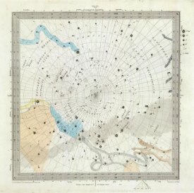 Society for the Diffusion of Useful Knowledge - Celestial Anno 1830. No. 6. Circumjacent the South Pole, 1844