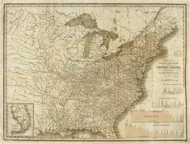 Henry S. Tanner - A Connected View of The Whole Internal Navigation of the United States, 1830