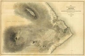 United States Exploring Expedition - Map of Part of the Island of Hawaii, Sandwich Islands, 1841