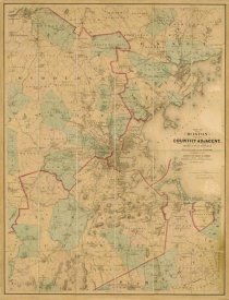 H. F. Walling - Map of Boston, 1860
