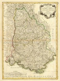 Rigobert Bonne - Dauphine, Provence, Venaissin, Orange, 1781