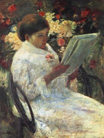 Mary Cassatt - Woman Reading In A Garden 1880
