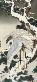 Hokusai - Cranes On A Snowy Pine