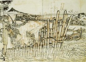 Hokusai - Fishing At Shimadagahana 1833