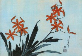 Hokusai - Orange Orchids