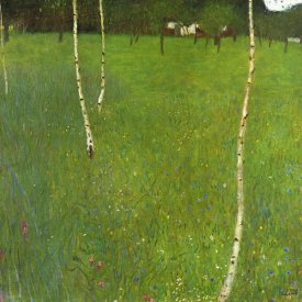 Gustav Klimt - Farmhouse With Birch Trees