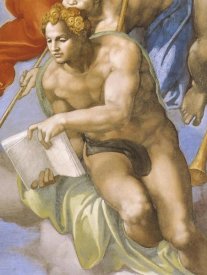Michelangelo - Detail From The Last Judgement (Angel)