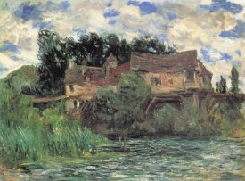 Claude Monet - Houses On The Old Bridge At Vernon 1883