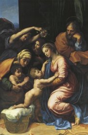 Raphael - Holy Family With Sts Elizabeth And John And Two Angels