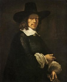 Rembrandt Van Rijn - A Man Holding Gloves