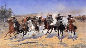 Frederic Remington - A Dash For Timber