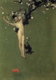 John Singer Sargent - Nude Oriental Youth with Apple Blossom, 1878-79