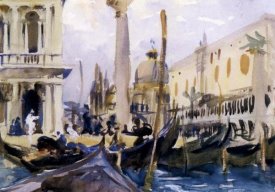 John Singer Sargent - The Piazzetta with Gondolas, 1902-04