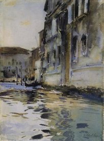 John Singer Sargent - Venetian Canal; Palazzo Contarini degli Scrigni