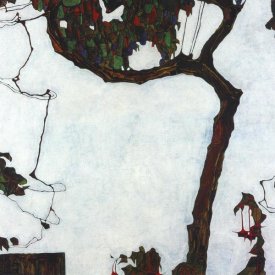 Egon Schiele - Autumn Tree With Fuchsias 1909