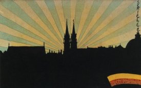 Egon Schiele - Silhouette Of Klosterneuburg 1906