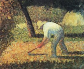 Georges Seurat - Farm Laborer With Hoe