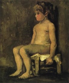 Vincent Van Gogh - Nude Study Of A Little Girl Seated 1886