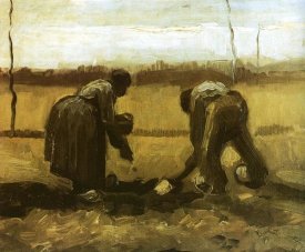 Vincent Van Gogh - Peasants Planting Potatoes
