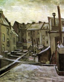 Vincent Van Gogh - Backyards Old Houses Antwerp Snow