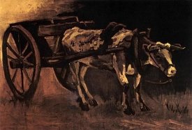 Vincent Van Gogh - Cart Red White Ox