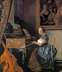 Johannes Vermeer - Lady Seated At A Virginal