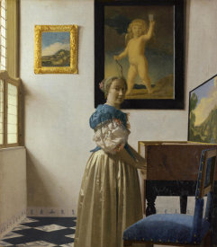 Johannes Vermeer - Lady Standing At A Virginal