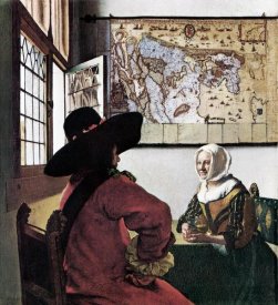 Johannes Vermeer - Soldier And Young Girl Smiling